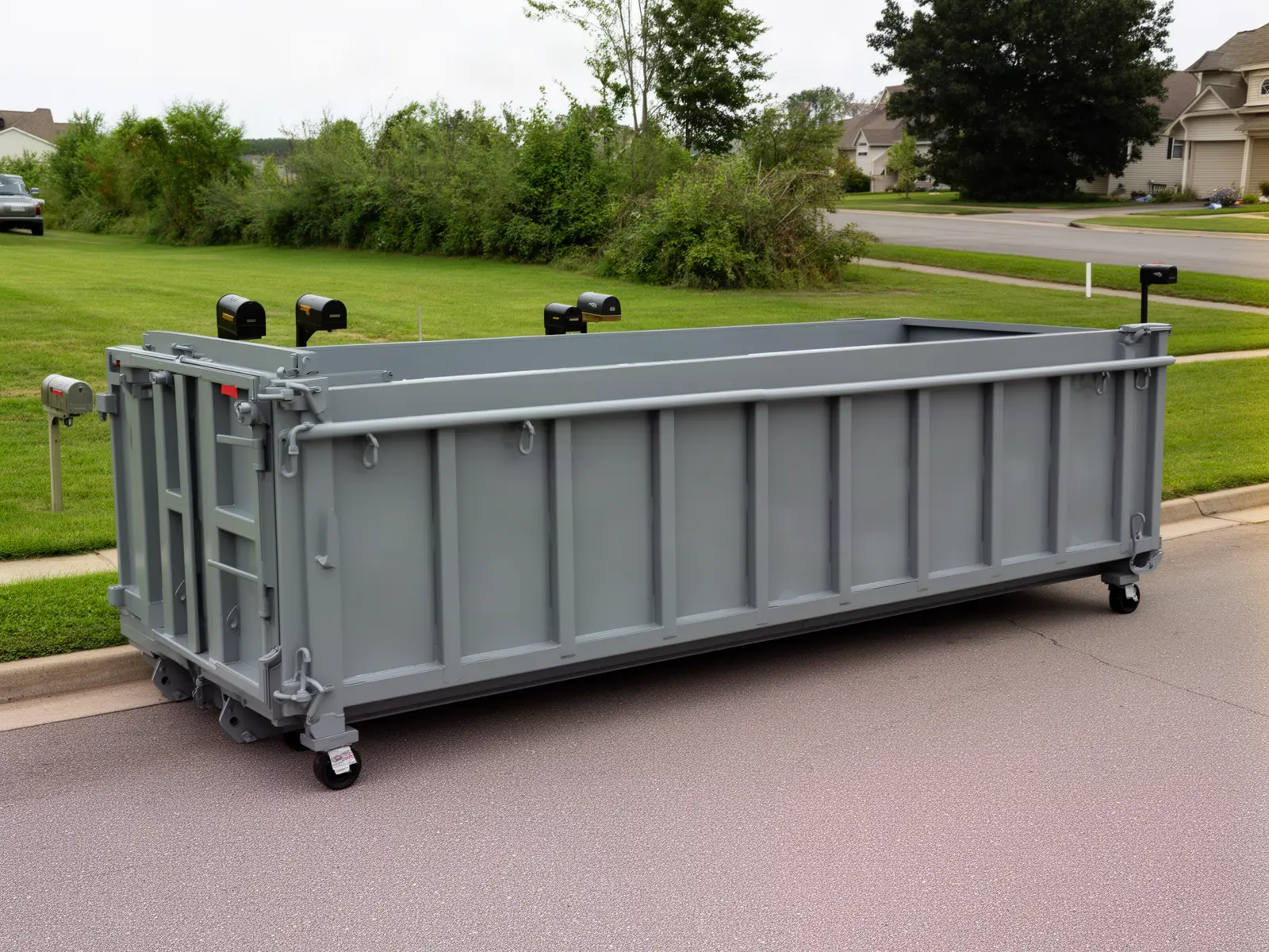 Roll-off dumpster from New England Dumpster Rental in Wayland, MA